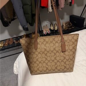 Coach Tan Signature Tote Bag